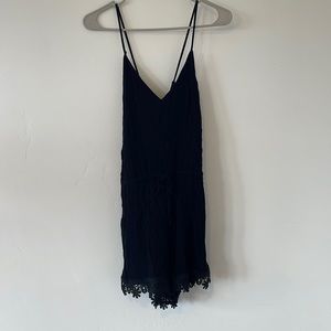 Black Romper WITH POCKETS